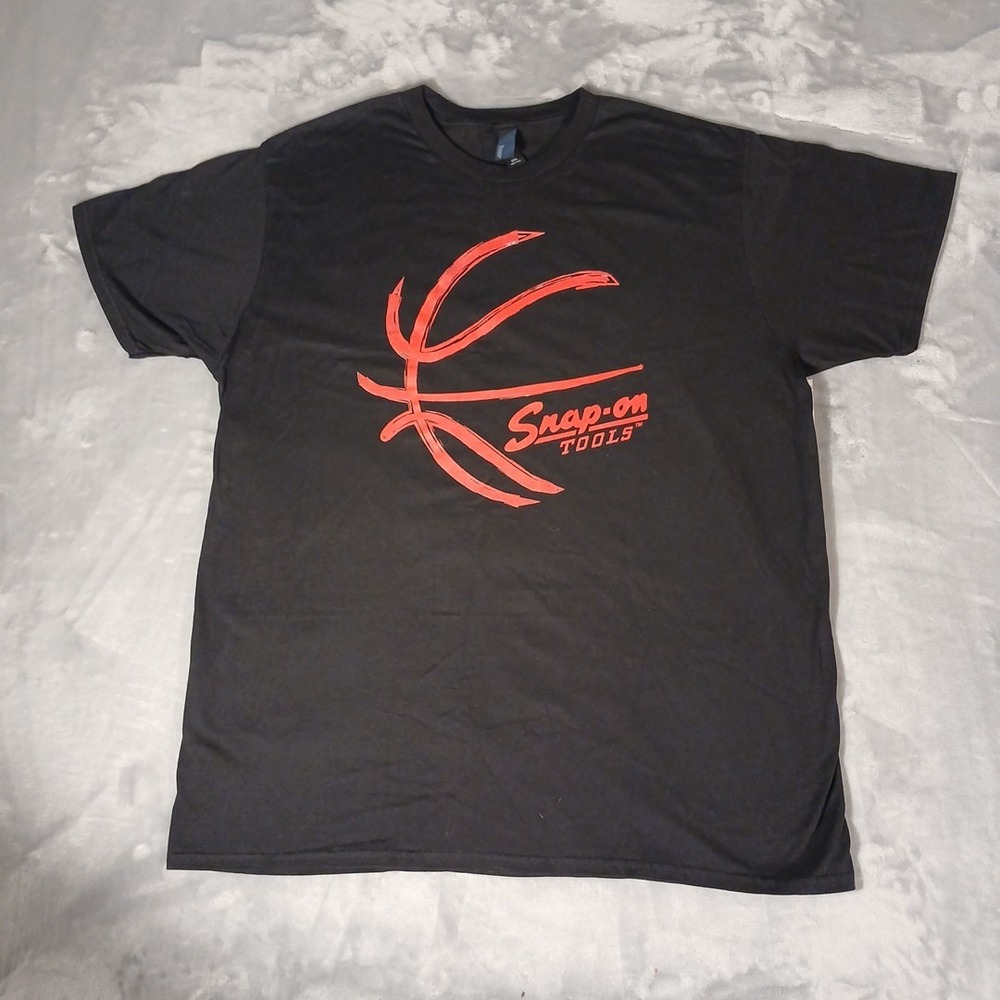 Snap On T-Shirt Red Black Basketball New Size 2XL